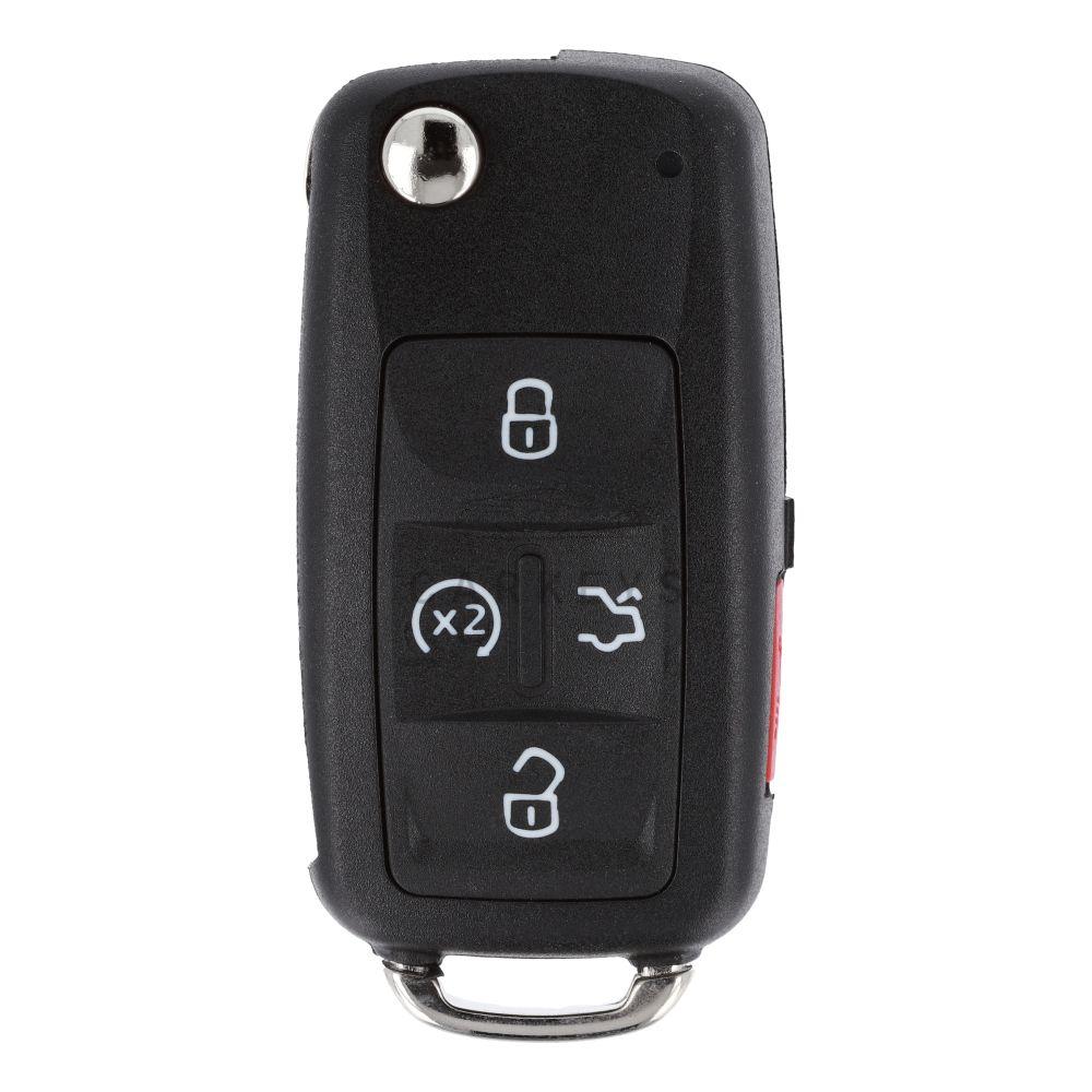 Корпус викидного ключа Volkswagen 4+1 кнопок штіфтований HU66