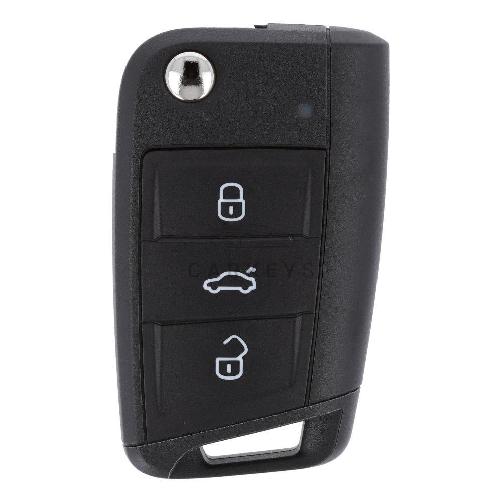 Корпус викидного ключа Volkswagen, Skoda, Seat 3 кнопки MQB HU162T