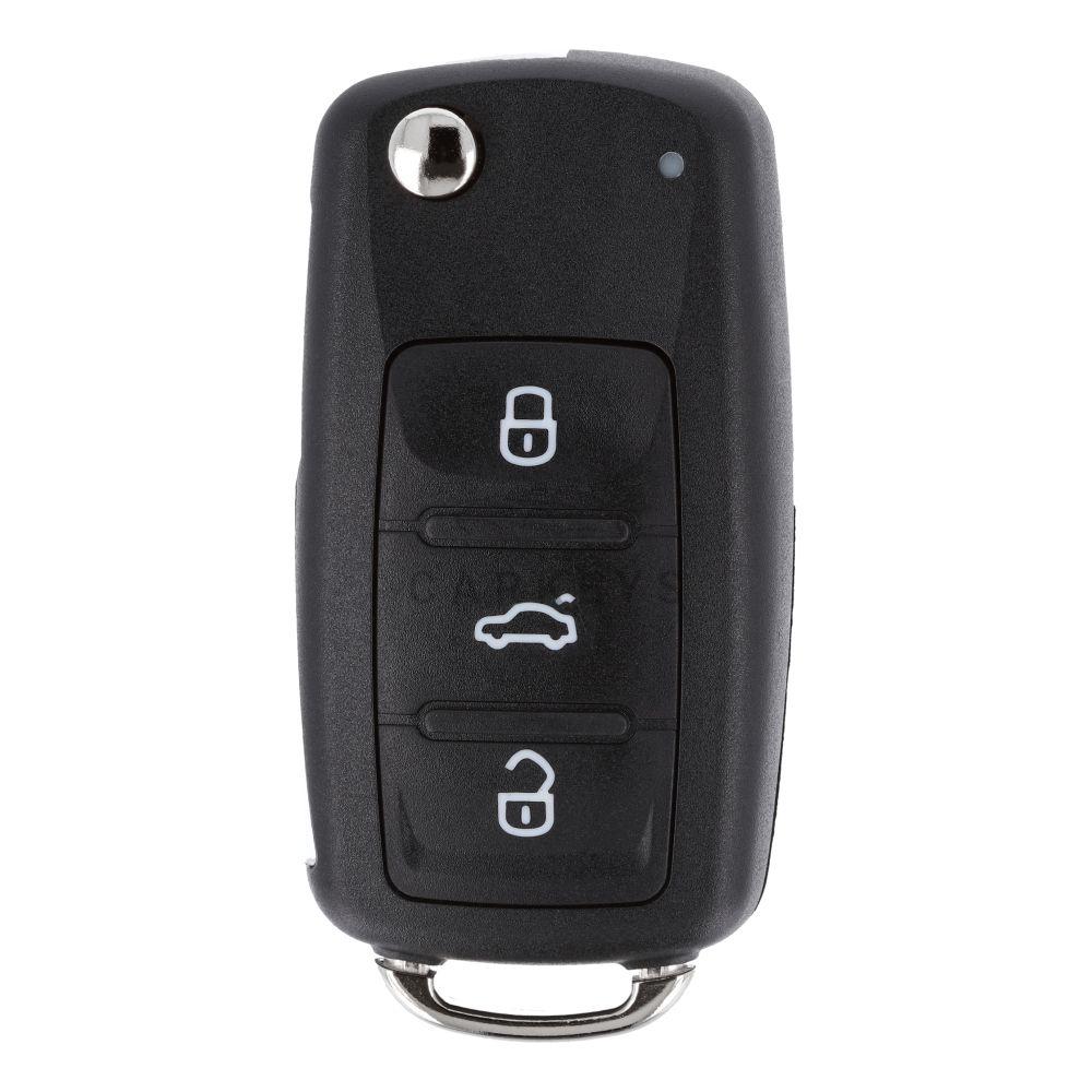 Корпус викидного ключа Volkswagen, Skoda, Seat 3 кнопки штіфтований HU66