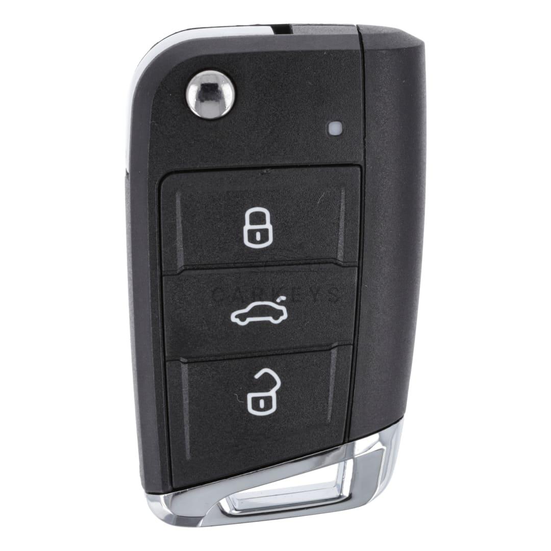 Корпус викидного ключа Volkswagen, Skoda, Seat 3 кнопки MQB HU66