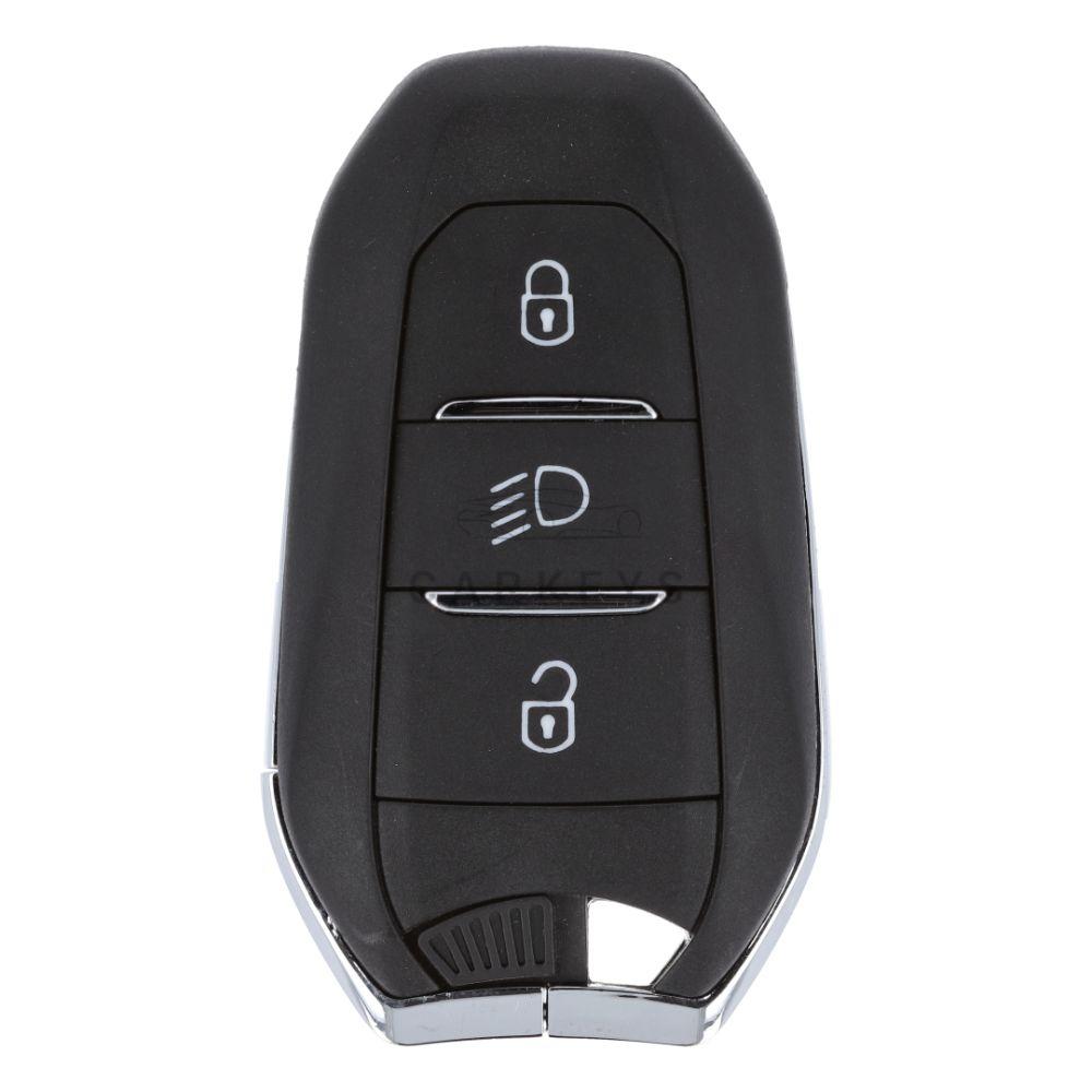 Корпус смарт ключа Citroen, Peugeot 3 кнопки HU83 (фара)