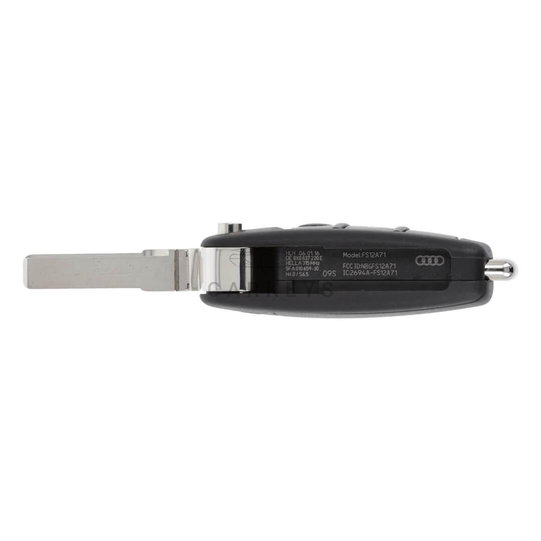 Выкидной ключ Audi A1, Q3 3+1 кнопки 315MHz Remote 8X0837220E