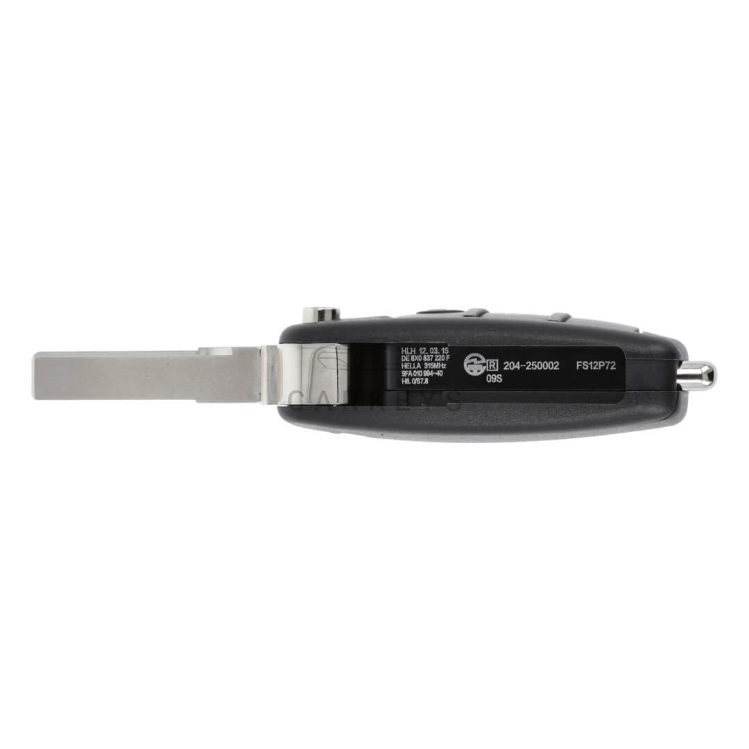 Выкидной ключ Audi A1, Q3 3 кнопки 433MHz Keyless-Go 8X0837220D