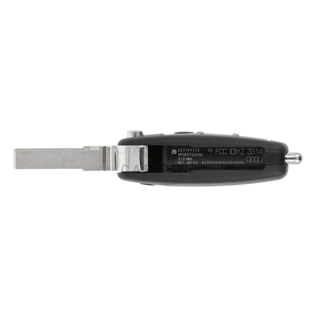 Выкидной ключ Audi A6, Q7 3 кнопки 315MHz Keyless-Go 4F0837220AJ