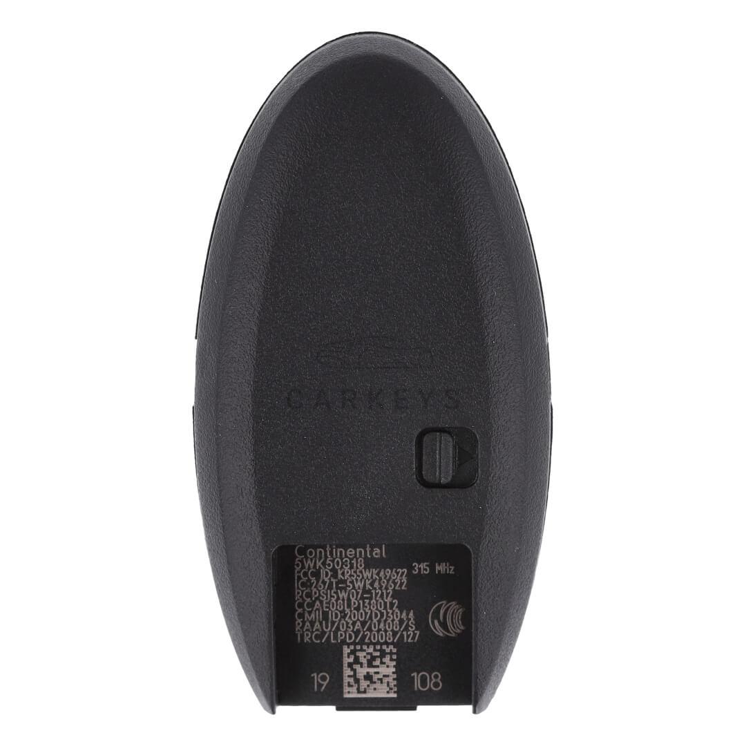 Смарт ключ Nissan GT-R 2009-2019 3+1 кнопки 315MHz PCF7952 285E3-JF87A