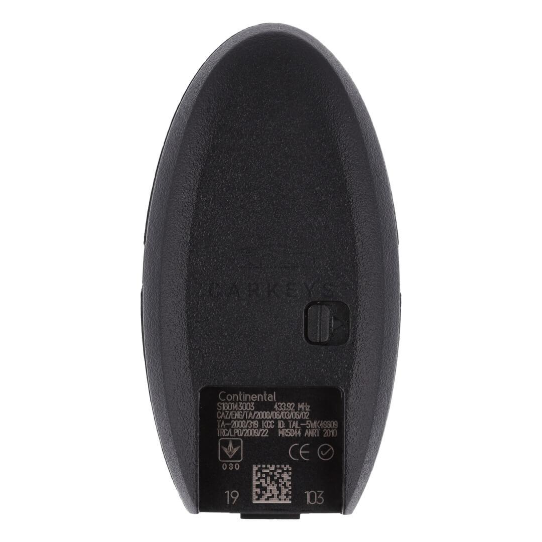 Смарт ключ Nissan GT-R 2009-2019 3 кнопки 433MHz PCF7952 285E3-JF50E, 285E3-JF50A