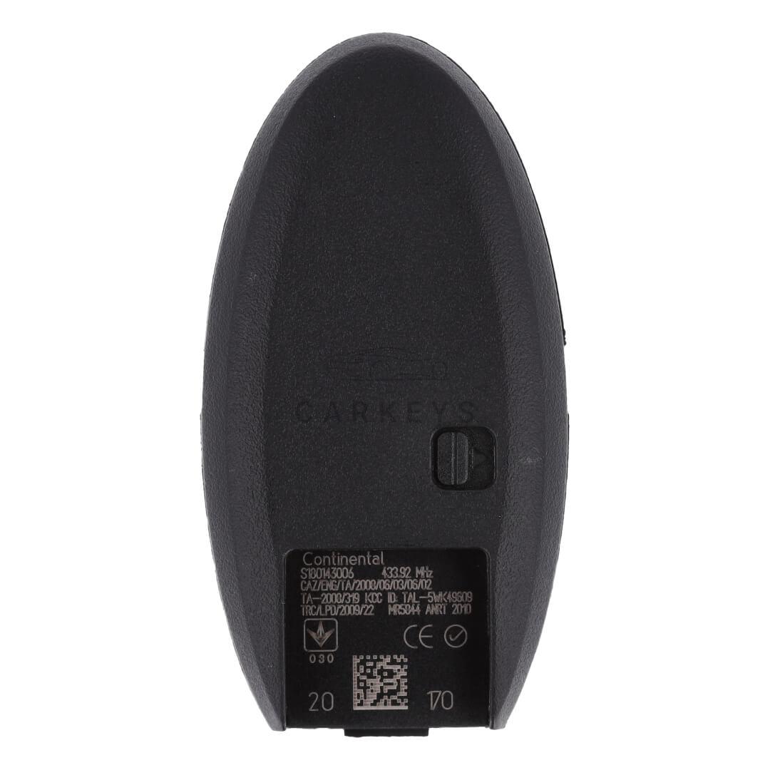 Смарт ключ Nissan Teana 2010-2013 3 кнопки 433MHz PCF7952 285E3-ZN75A, 285E3-ZN75E