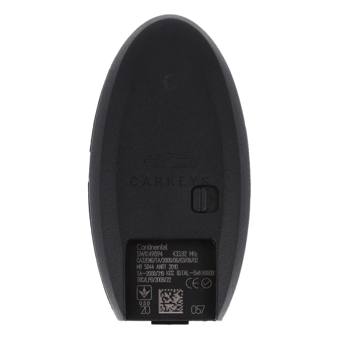 Смарт ключ Infiniti G25, G35, G37 2010-2013 3 кнопки 433MHz PCF7952 285E3-JJ70A