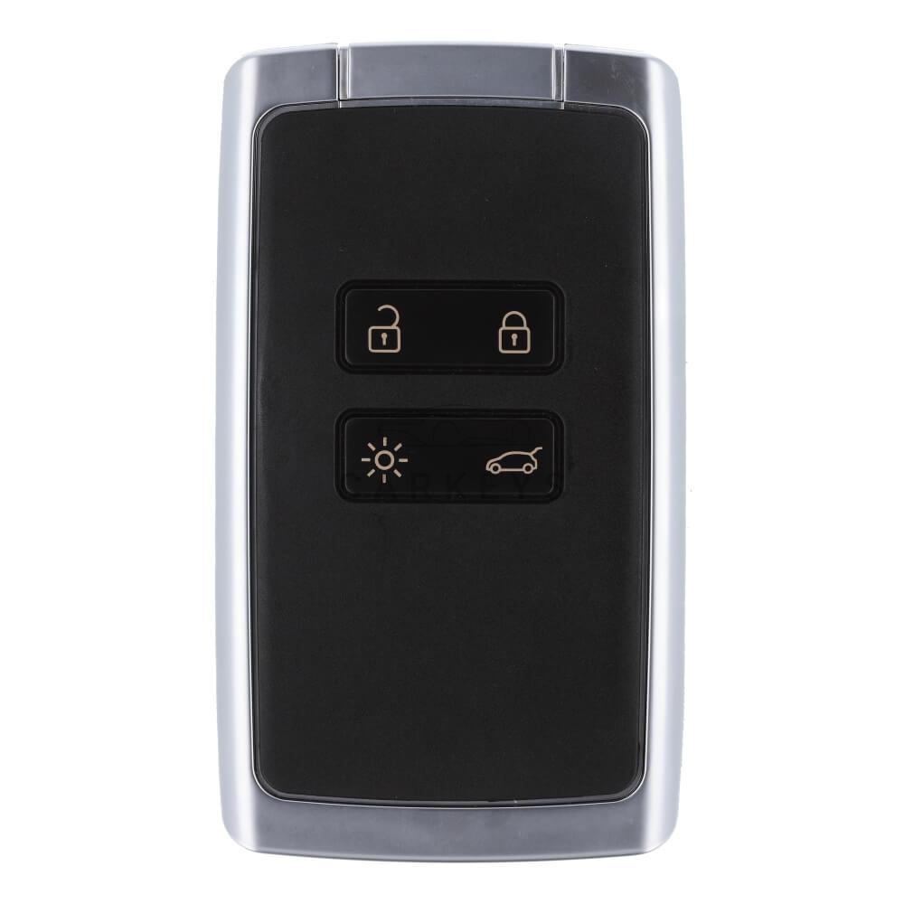 Ключ-карта Renault Megane 4 433Mhz ID4A Hitag AES Keyless-Go Тип 1 (серебряная)