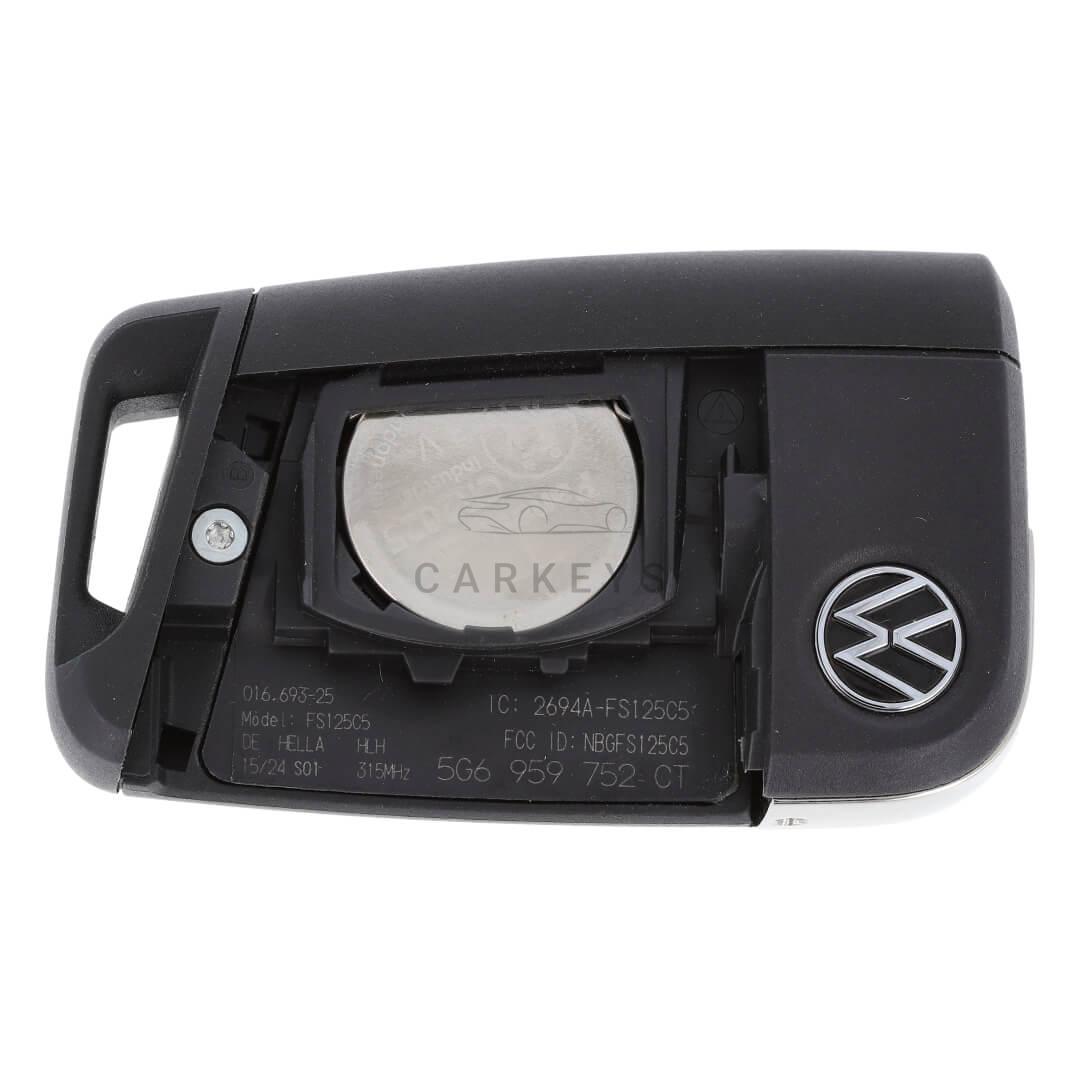 Викидний ключ Volkswagen Golf, Tiguan 2018+ 3+1 кнопки 315Mhz MQB49 5C 5G6959752BG / CT