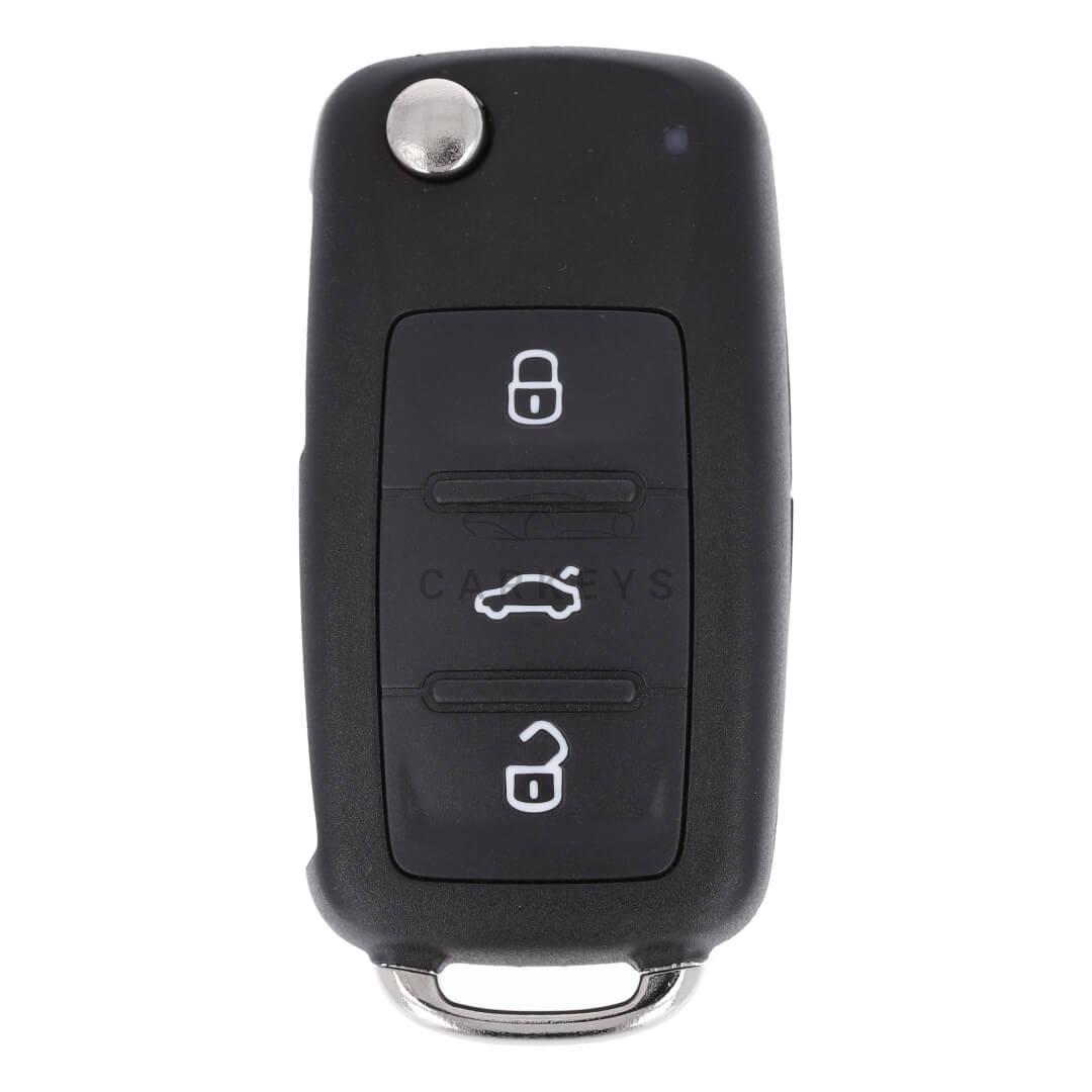 Выкидной ключ Volkswagen 3 кнопки 433Mhz Megamos 48 5K0837202AD