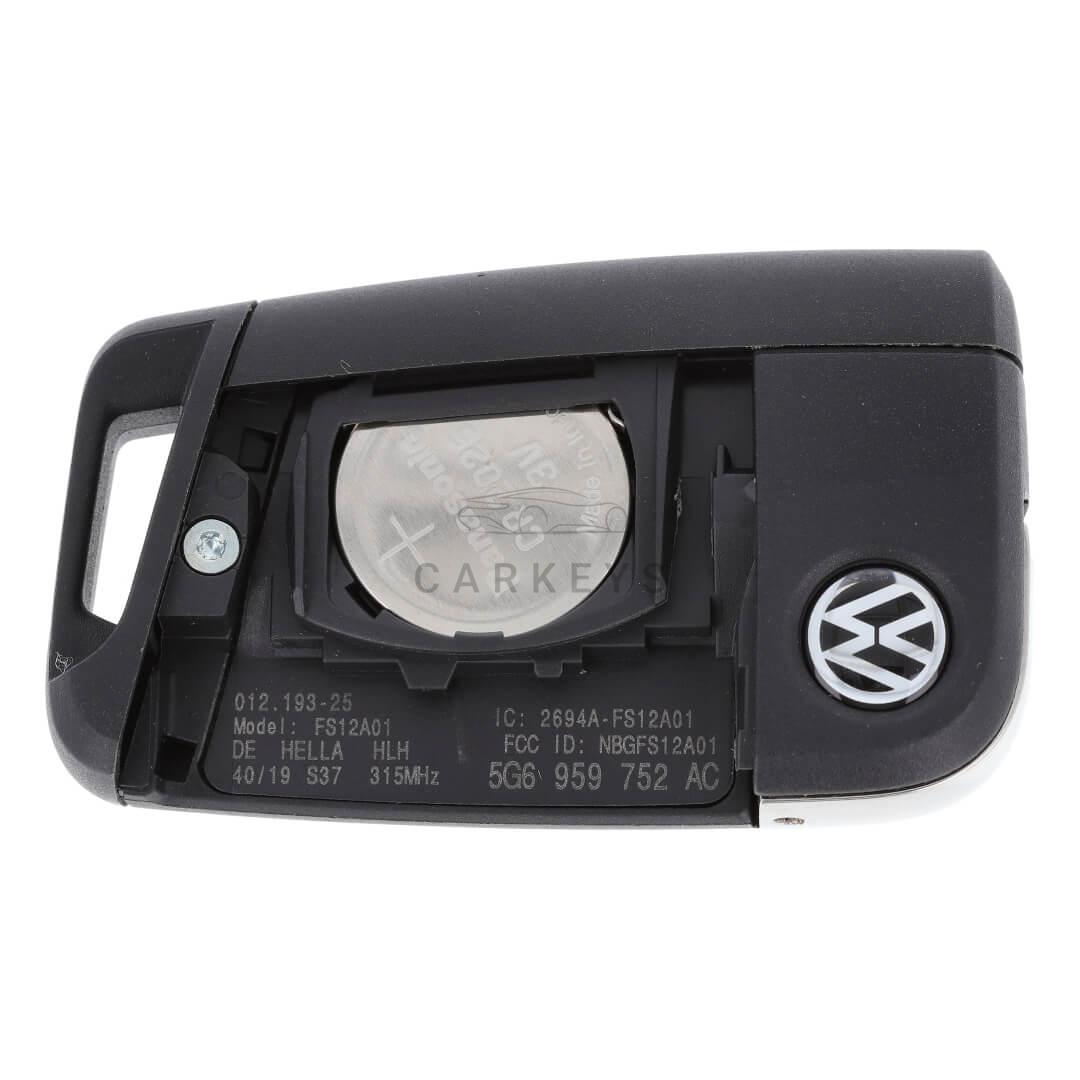 Викидний ключ Volkswagen Golf, Jetta 2015+ 3+1 кнопки 315Mhz MQB48 5G6 959 752 AC