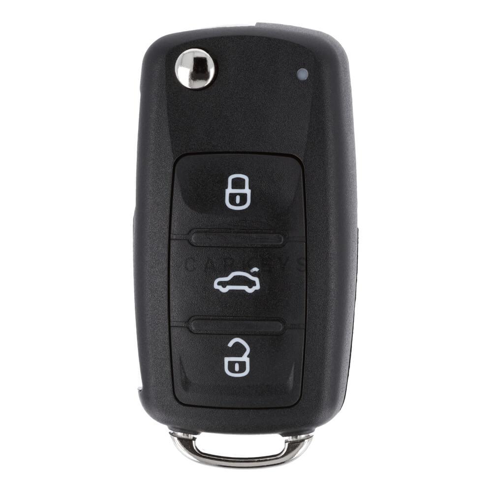 Выкидной ключ Volkswagen 3 кнопки 433Mhz Megamos 48 5K0837202AD