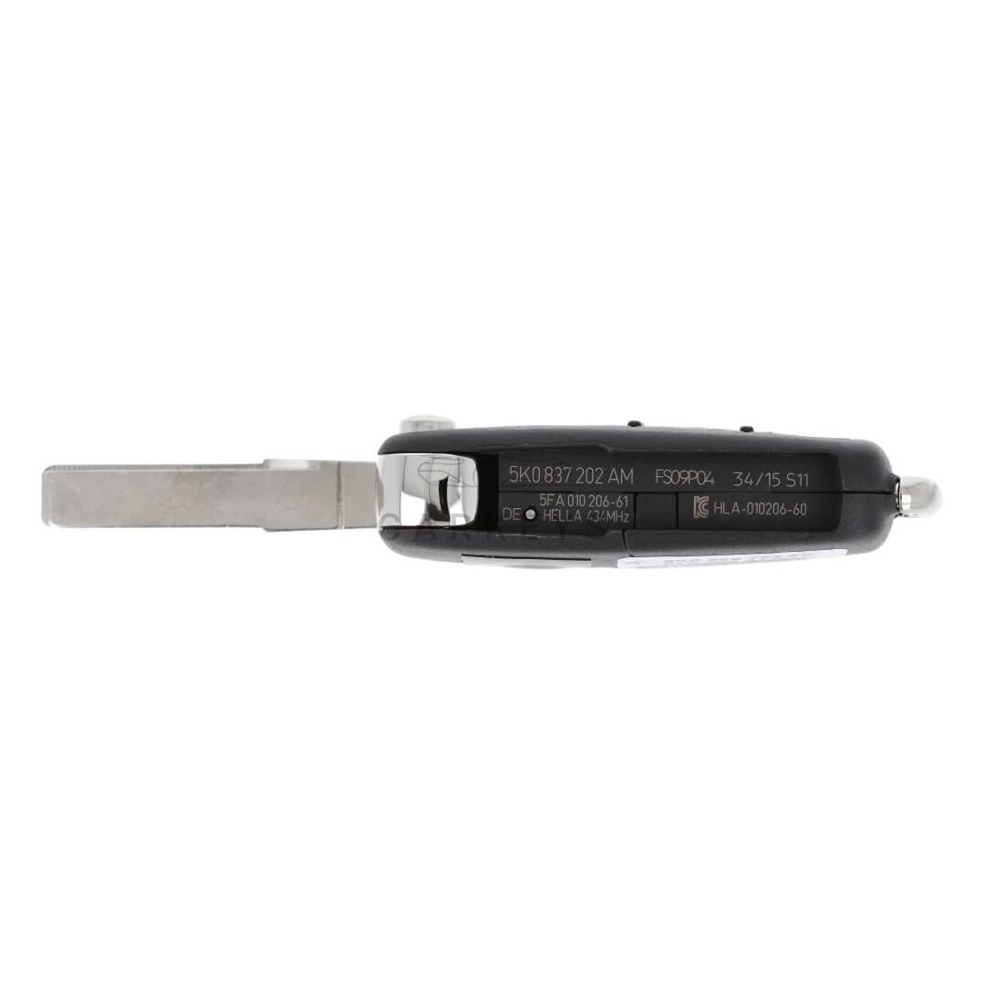 Выкидной ключ Volkswagen 3 кнопки 434Mhz Megamos 48 5K0837202AM Keyless-Go Korea